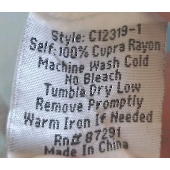 Johnny Was Dahlia Top Embroidered Floral Shear Cap Sleeves Small White/Pink/Blue - Picture 12 of 13